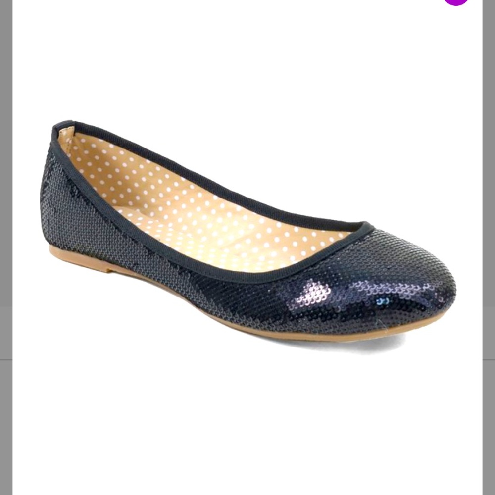 Sequin ballet flats